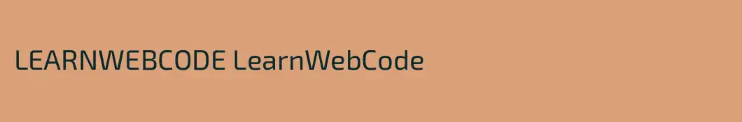 LEARNWEBCODE LearnWebCode